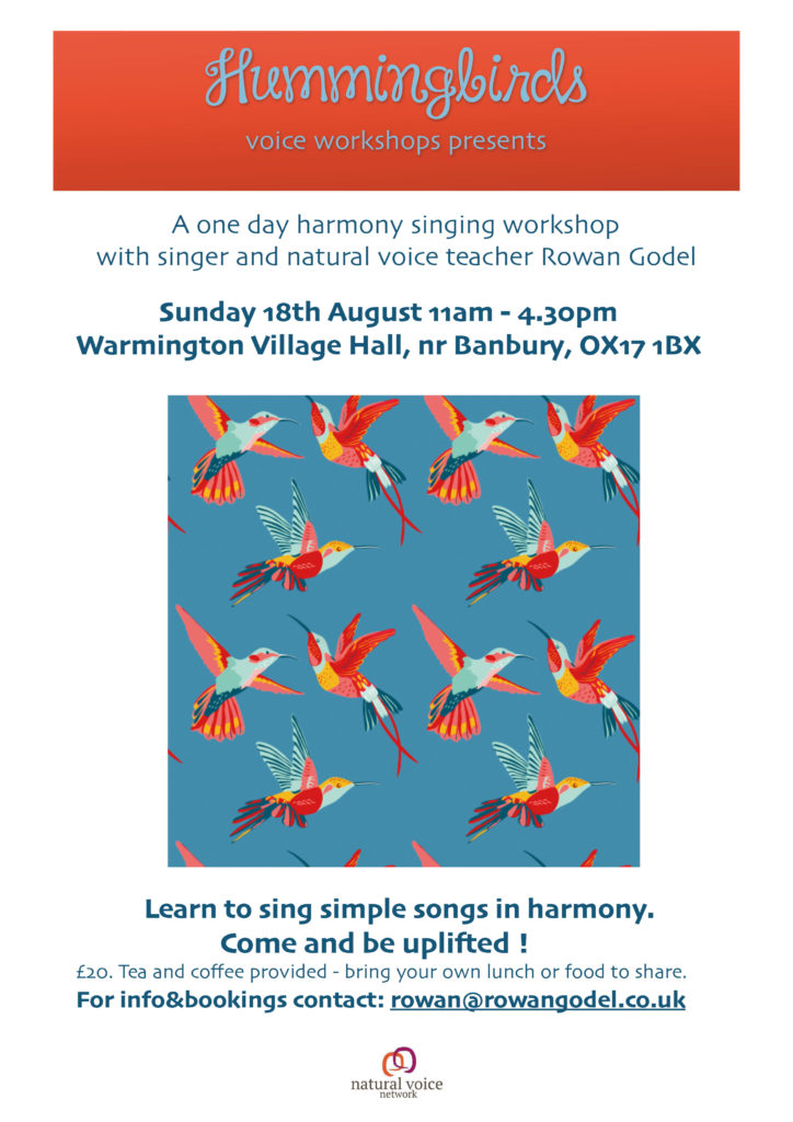 Hummingbird Voice Workshop Rowan Godel